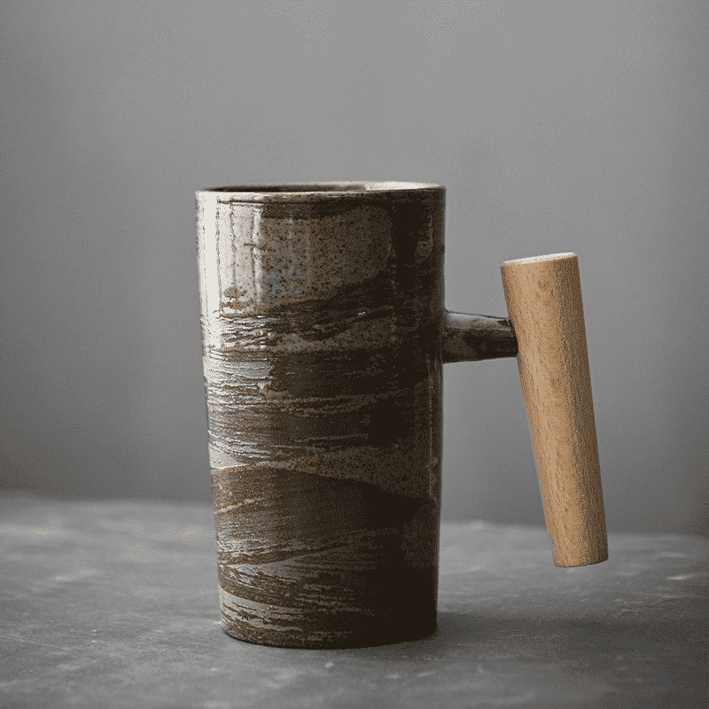 Japanese Style Stone Mug by Cristian Moretti - Cristian Moretti