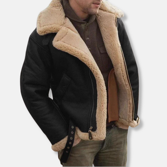 Aquila Nera – Vegan Shearling Aviator Jacket