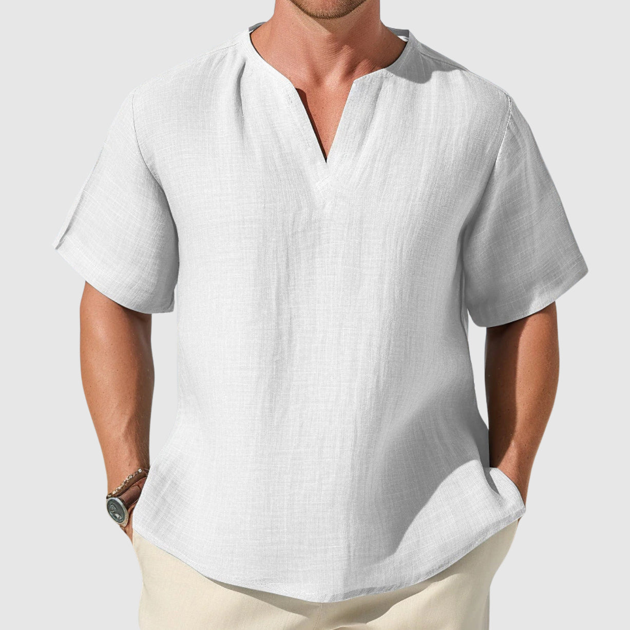 "Coastal Drift" Cotton Shirt - Cristian Moretti
