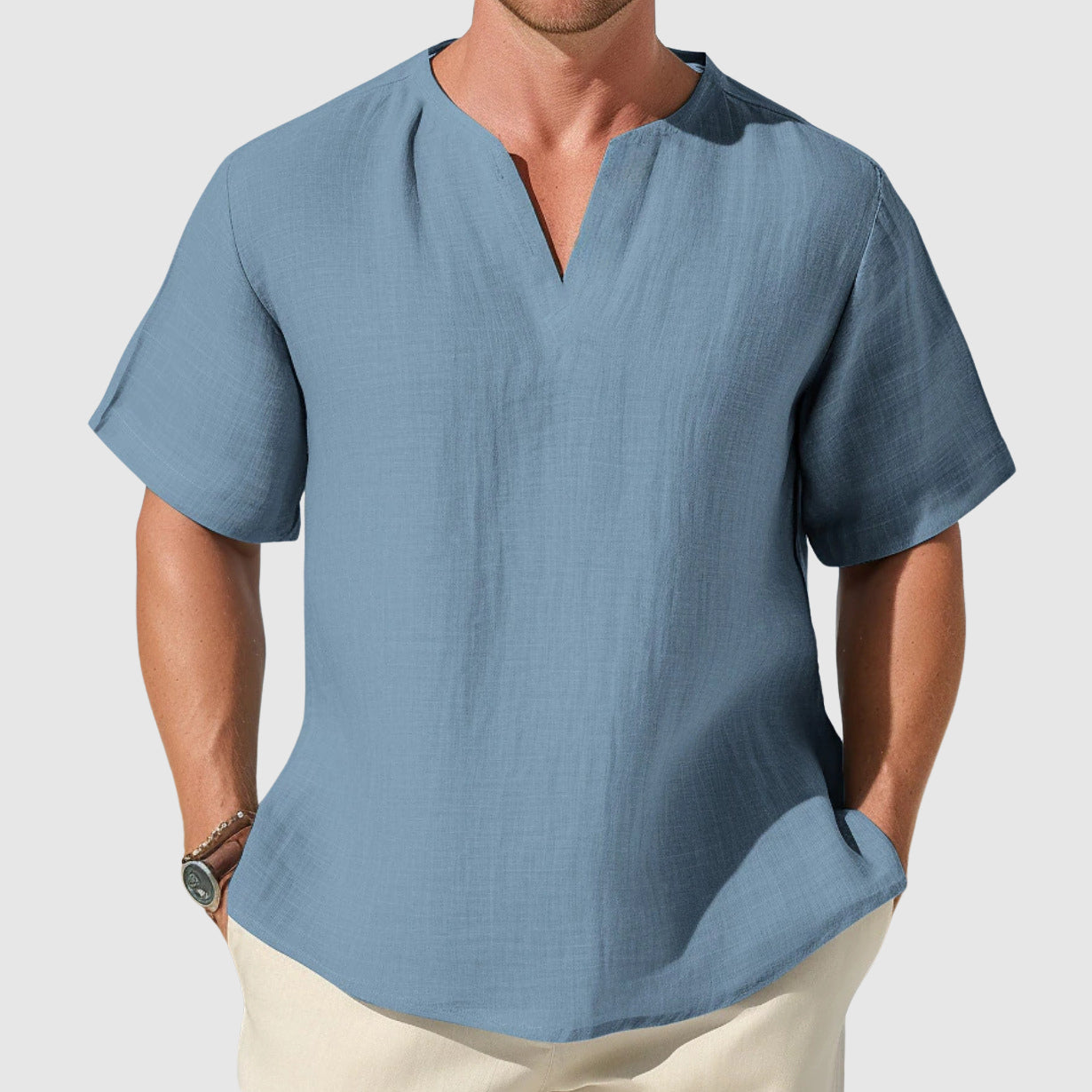 "Coastal Drift" Cotton Shirt - Cristian Moretti