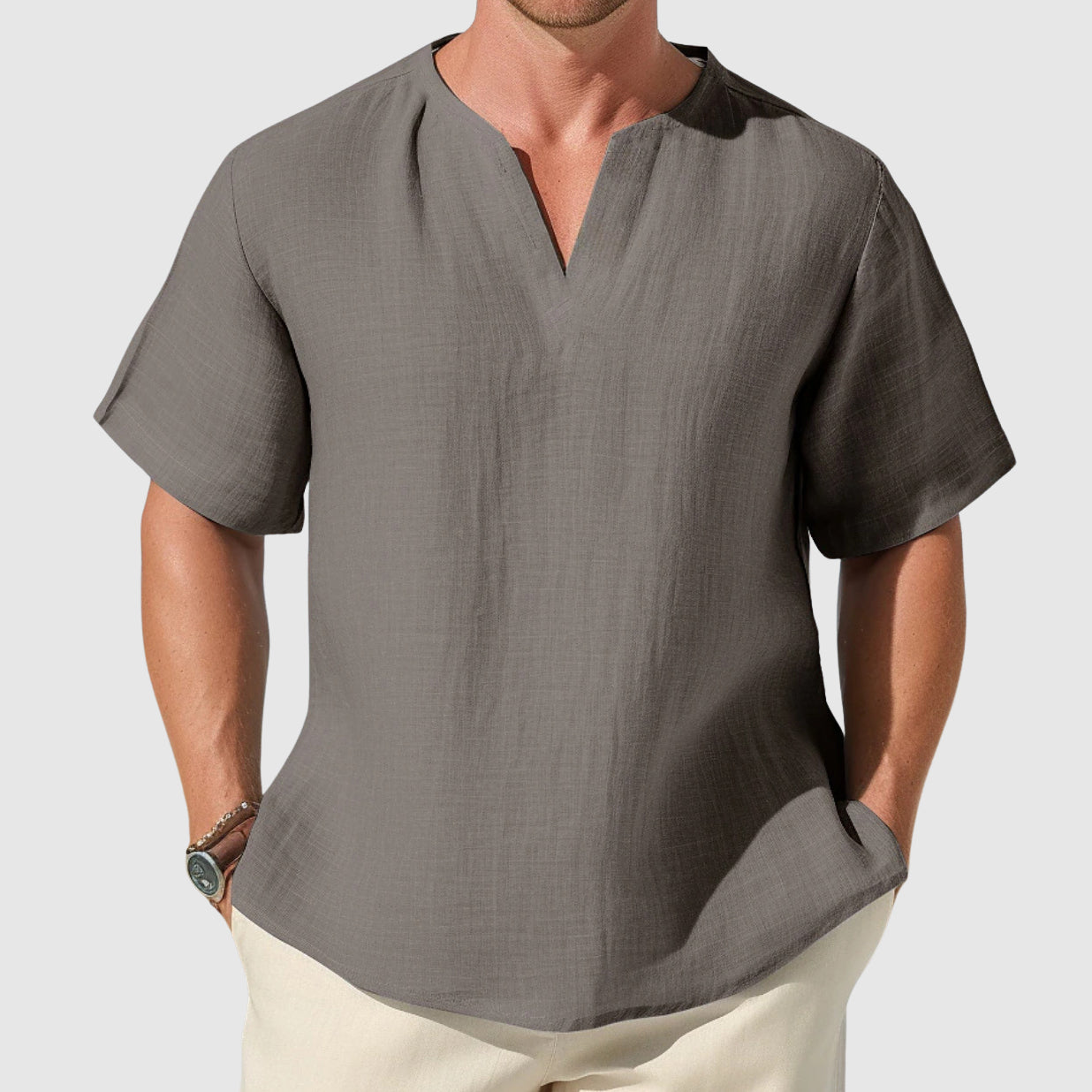 "Coastal Drift" Cotton Shirt - Cristian Moretti