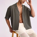 "Évora" Textured Camp Shirt - Cristian Moretti
