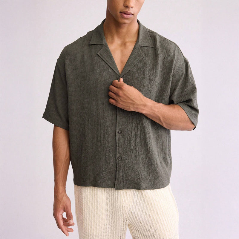 "Évora" Textured Camp Shirt - Cristian Moretti
