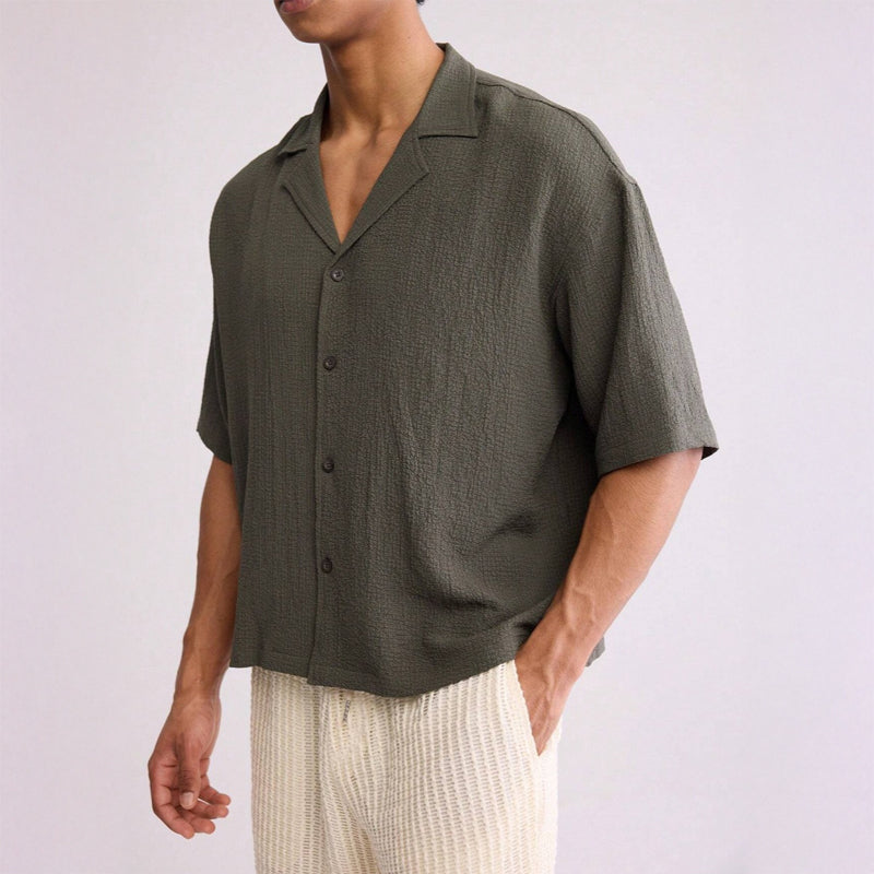 "Évora" Textured Camp Shirt - Cristian Moretti