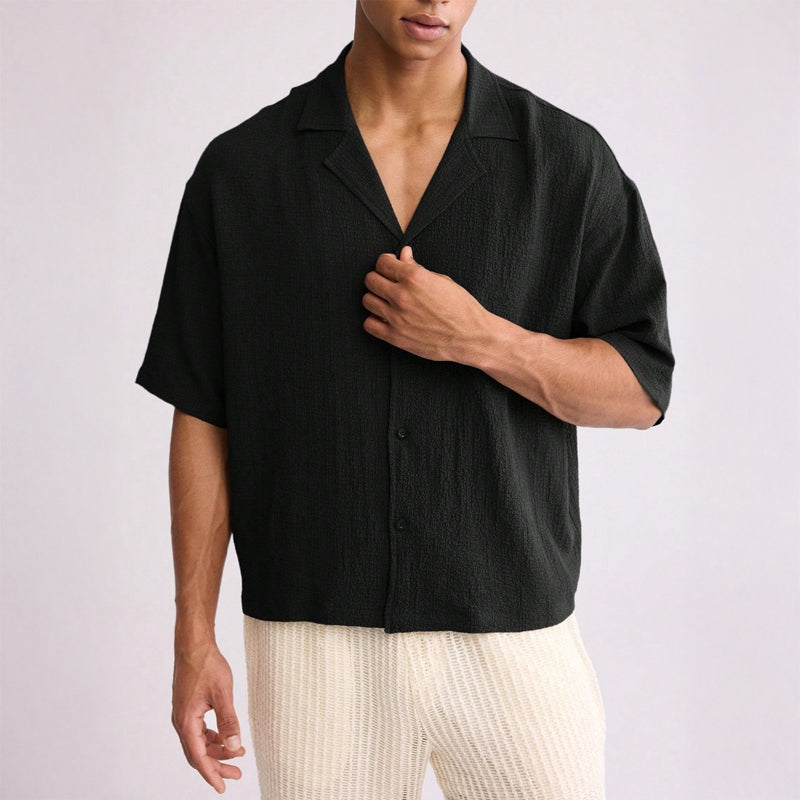 "Évora" Textured Camp Shirt - Cristian Moretti
