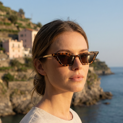 "Aurora Noir" Cat-Eye Sunglasses