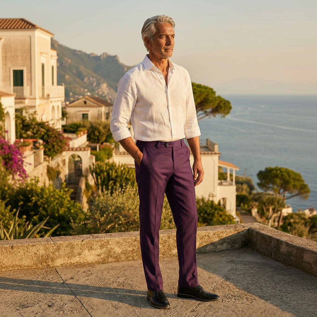 "Vento Luce" Tailored Suit Pants