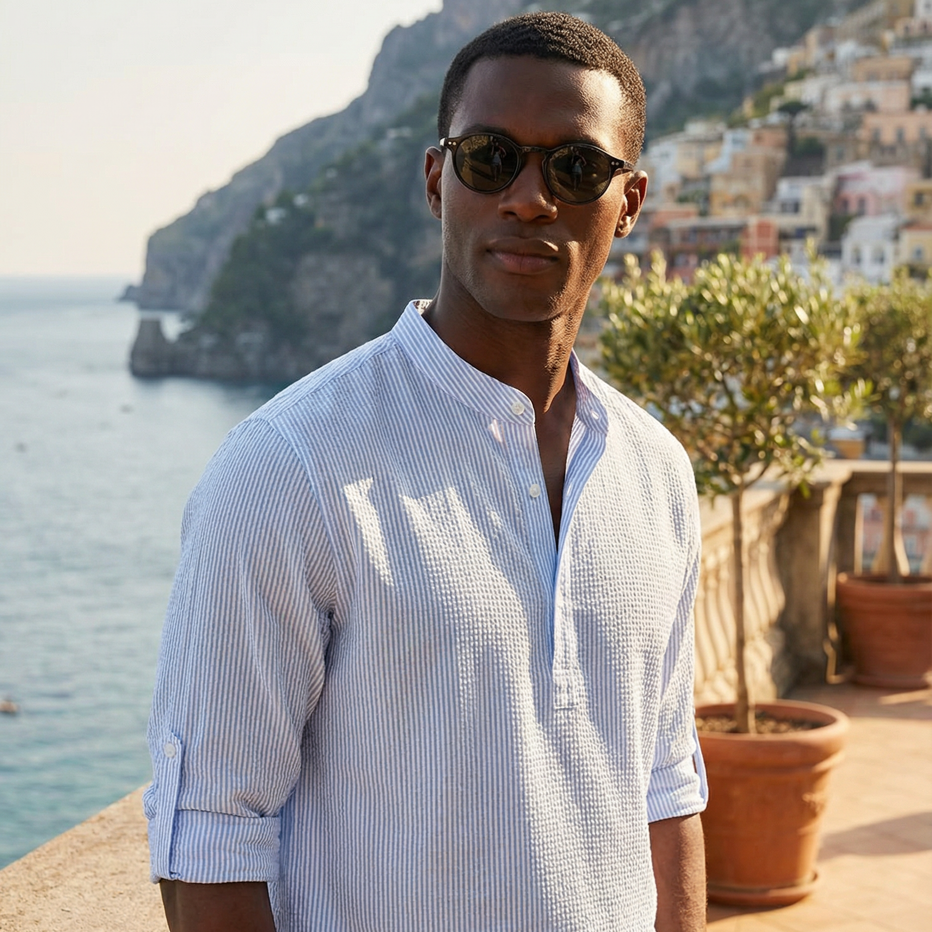 Raffaele Marini Sun Haven Henley Shirt - Cristian Moretti