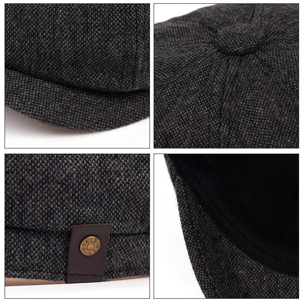 Vintage Herringbone Cap by Cristian Moretti® - Cristian Moretti