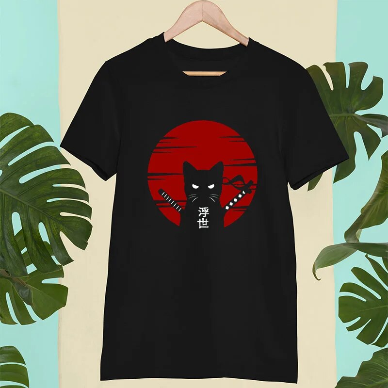 "Samurai Cat" - T-Shirt by Cristian Moretti® - Cristian Moretti