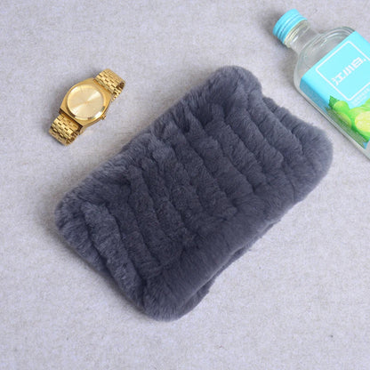 Women Real Fur Handmade Stretch Fur Scarf Knit Genuine Rex Rabbit Fur Headbands Girls Natural Fur Ring Cowl Snood Scarves Winter