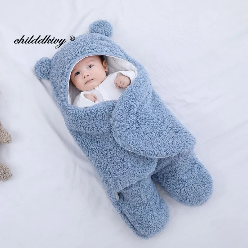 Newborn Baby Sleeping Bags Soft Baby Wrap Blankets Bedding Envelope For Newborn Thicken Fleece Infant Sleepsack 0-6 Months - Cristian Moretti