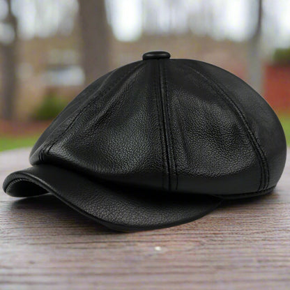 "Montgomery" Leather Cap