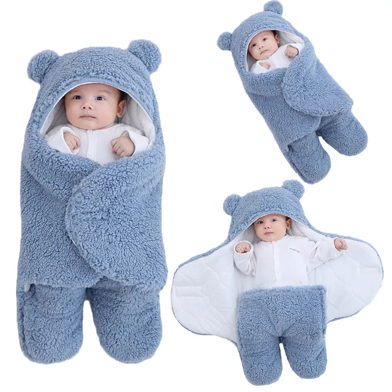 Newborn Baby Sleeping Bags Soft Baby Wrap Blankets Bedding Envelope For Newborn Thicken Fleece Infant Sleepsack 0-6 Months - Cristian Moretti