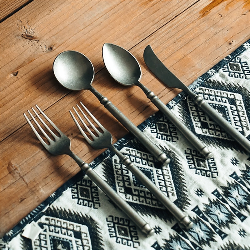 "King's Choice" Stainless Steel Retro Cutlery Set by Cristian Moretti® - Cristian Moretti