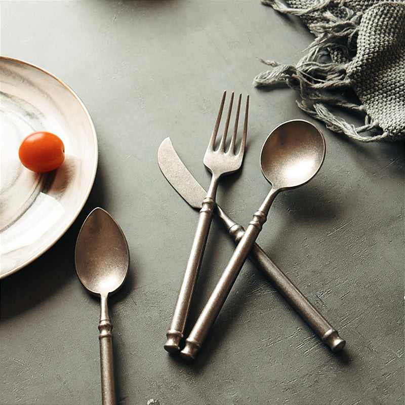 "King's Choice" Stainless Steel Retro Cutlery Set by Cristian Moretti® - Cristian Moretti