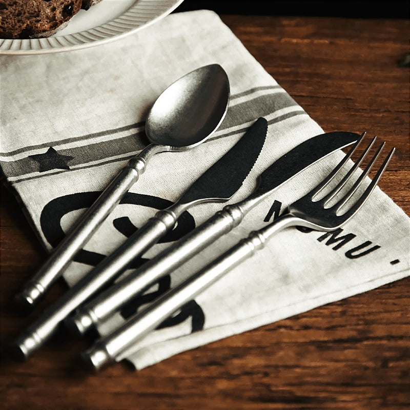 "King's Choice" Stainless Steel Retro Cutlery Set by Cristian Moretti® - Cristian Moretti