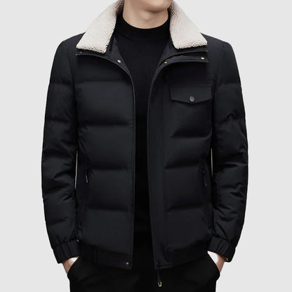 Valentino Nero – Quilted Bomber Jacket