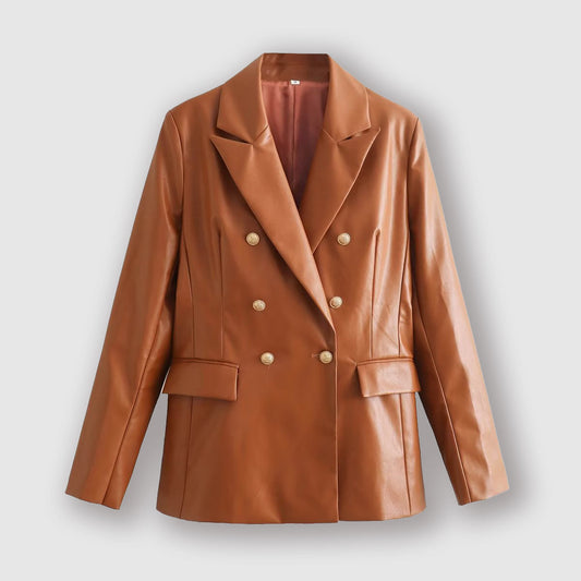 Ducale Oro – Double-Breasted Leather Blazer