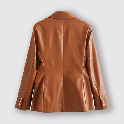 Ducale Oro – Double-Breasted Leather Blazer