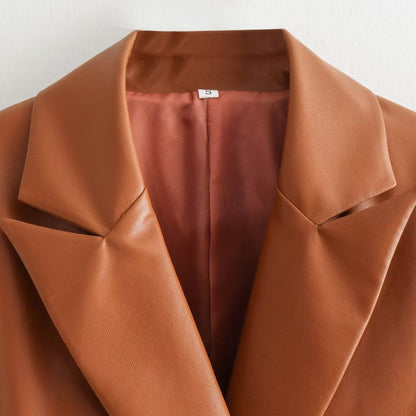 Ducale Oro – Double-Breasted Leather Blazer