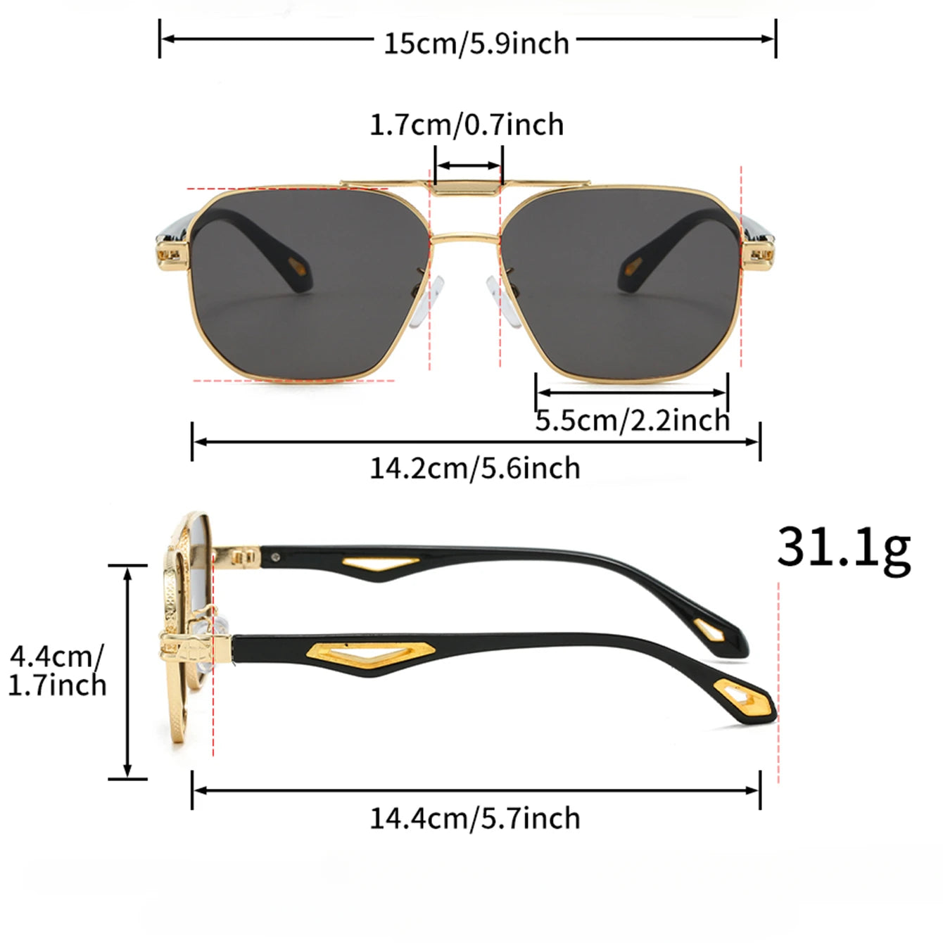 "Aurion" Aviator Sunglasses