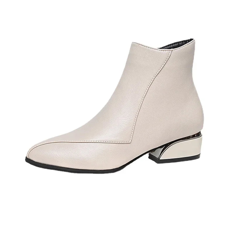 "Aria" Leather Ankle Boots