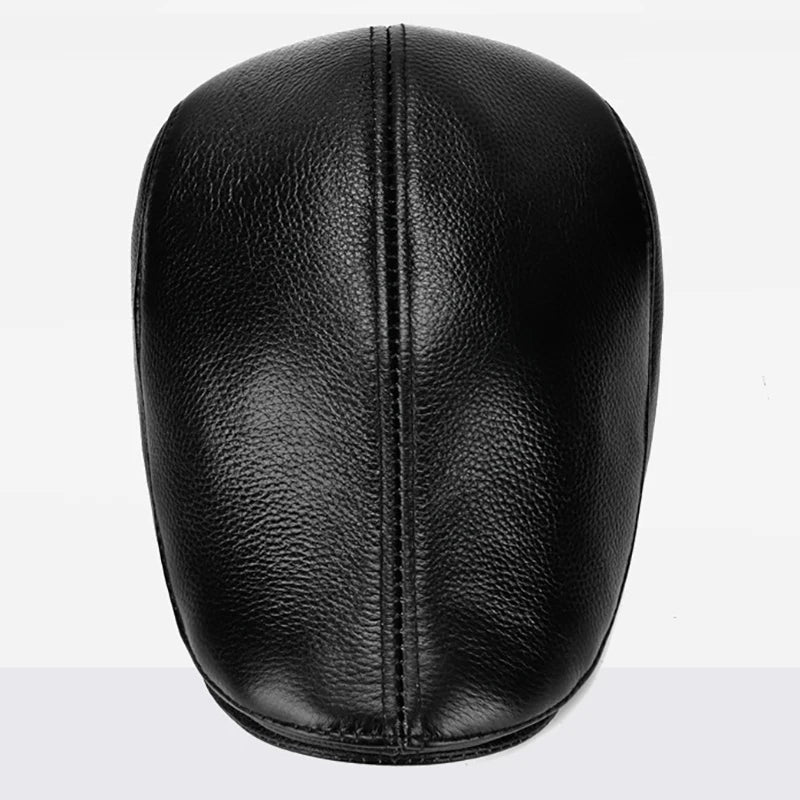 "Fredo" Leather Flat Cap