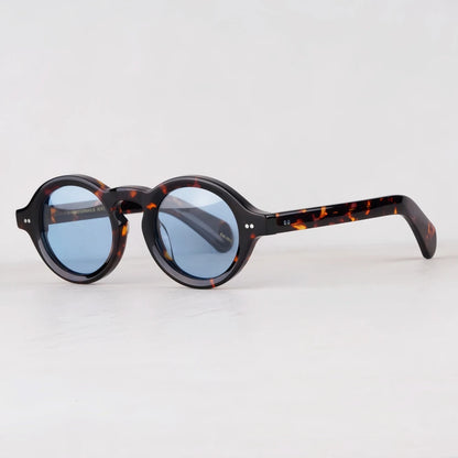 Luxury Fashion Trend Vintage Sunglasses FOYGEL Solid Thick Acetate UV400 Polarized Retro Round Frog's Eye Style Original Quality