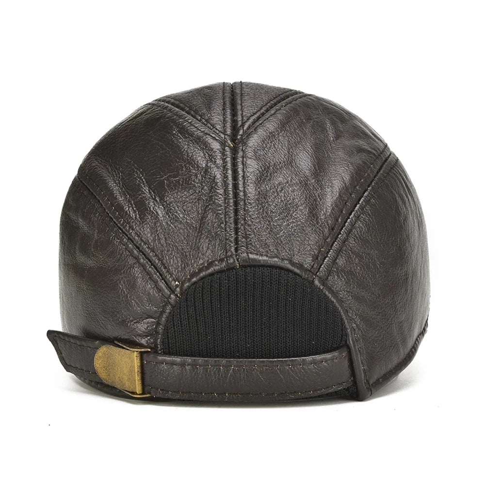 “Daniel” Leather Cap