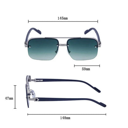 Alberto Lombardi™ Semi-Rimless Sunglasses by Cristian Moretti®