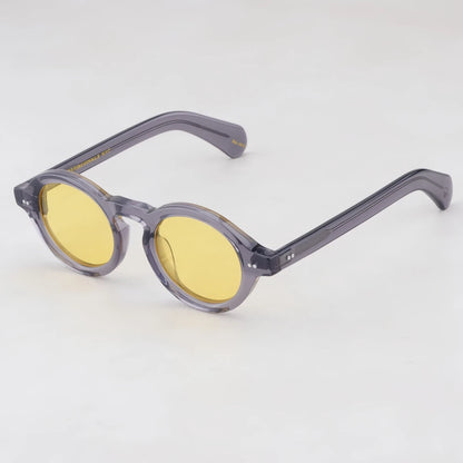 Luxury Fashion Trend Vintage Sunglasses FOYGEL Solid Thick Acetate UV400 Polarized Retro Round Frog's Eye Style Original Quality