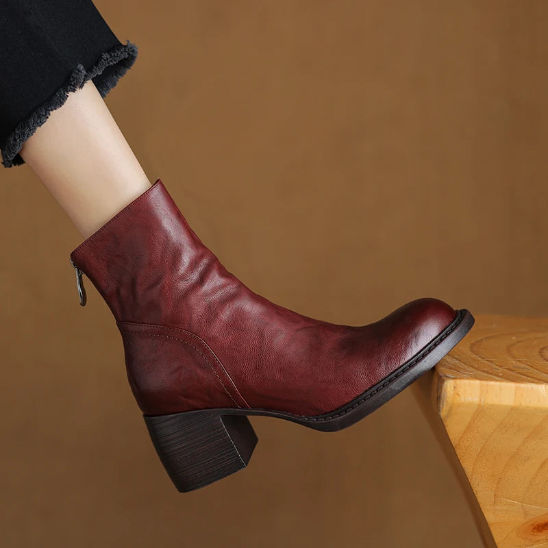 "Liliana" Leather Ankle Boots