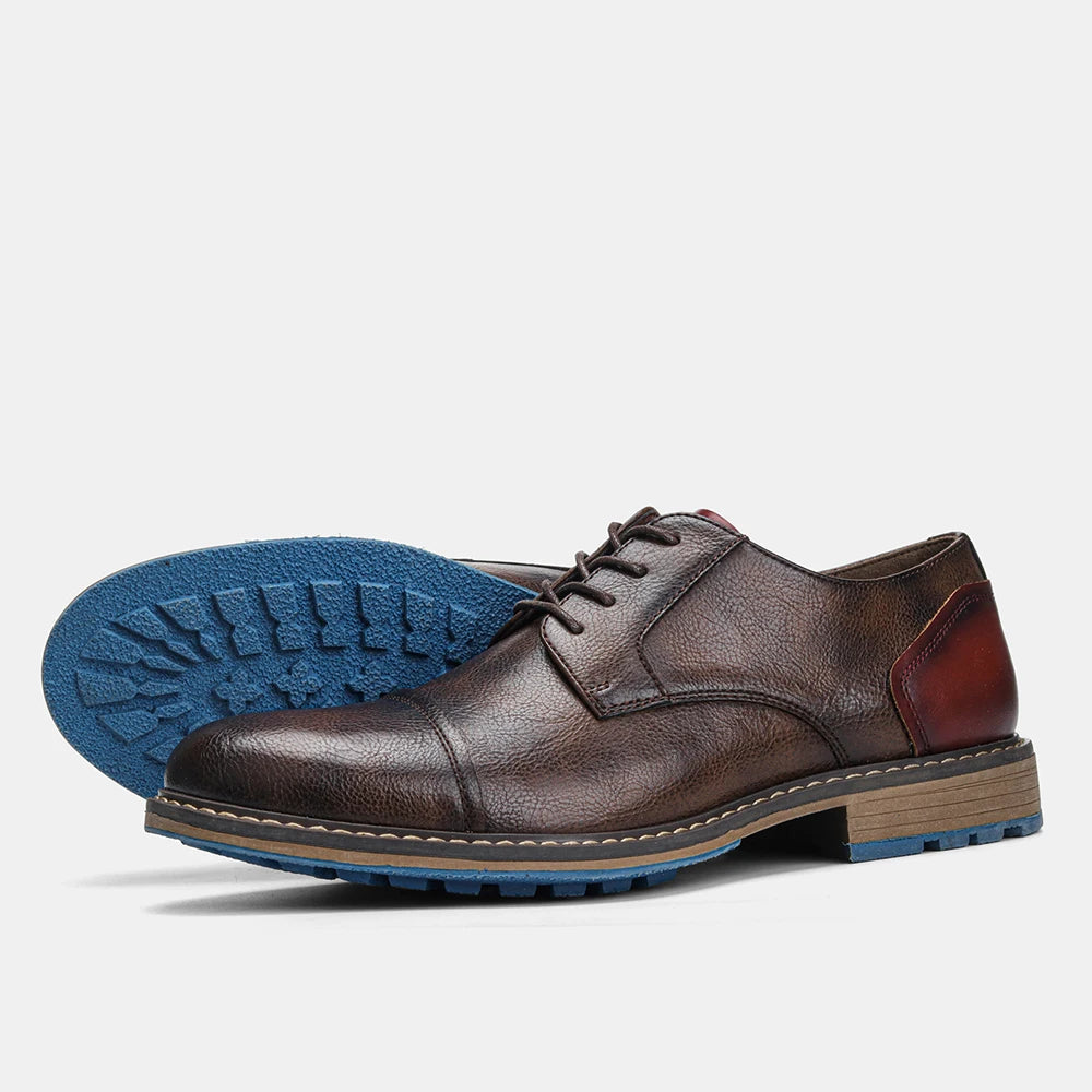 "Rustic Baron" Vegan Leather Oxford Shoes - Cristian Moretti
