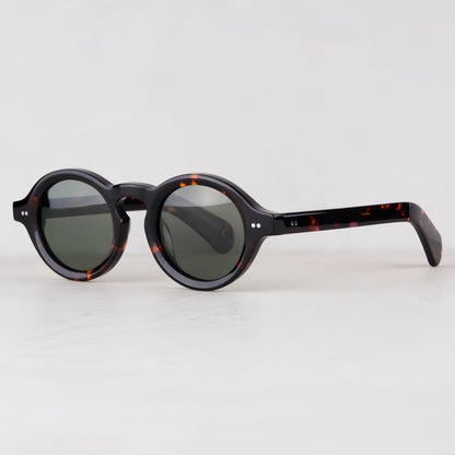 Luxury Fashion Trend Vintage Sunglasses FOYGEL Solid Thick Acetate UV400 Polarized Retro Round Frog's Eye Style Original Quality