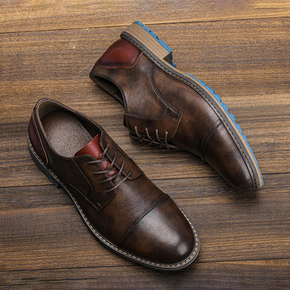"Rustic Baron" Vegan Leather Oxford Shoes - Cristian Moretti