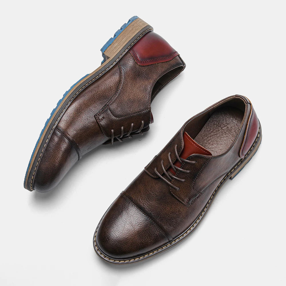 "Rustic Baron" Vegan Leather Oxford Shoes - Cristian Moretti