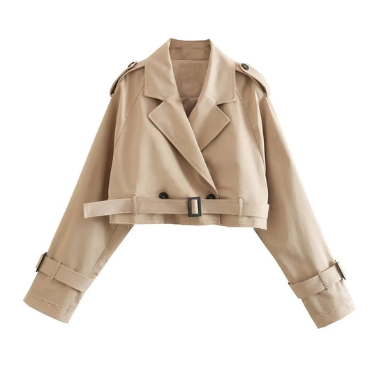 Cropped Trench Jacket - by Cristian Moretti® - Cristian Moretti