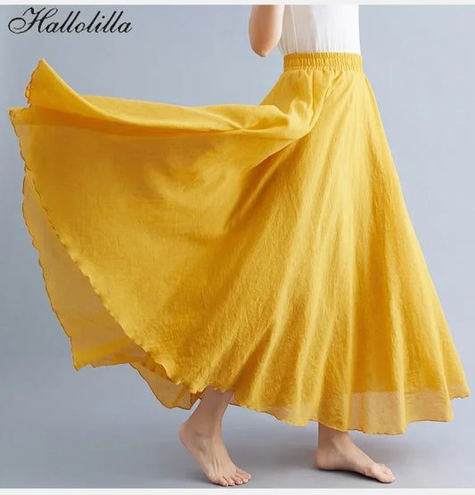 "Sunlit Breeze" Maxi Skirt