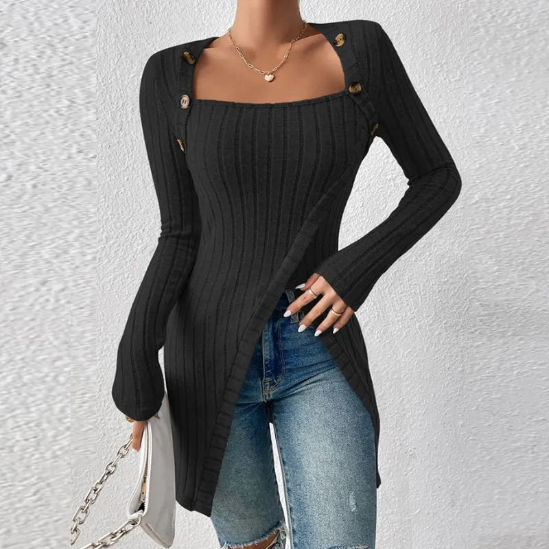 Casual Long Sleeve Top - by Cristian Moretti® - Cristian Moretti