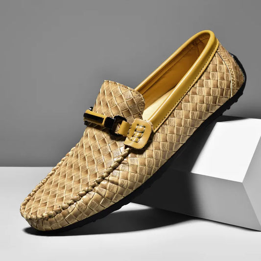 "Calto" Vegan Snakeskin Loafers