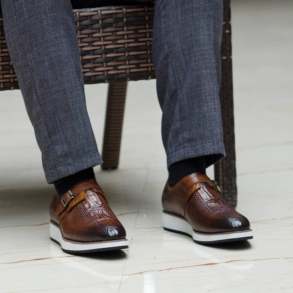 "Imperial" Leather Monkstraps