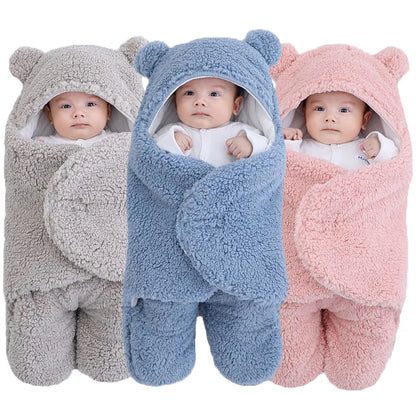 Newborn Baby Sleeping Bags Soft Baby Wrap Blankets Bedding Envelope For Newborn Thicken Fleece Infant Sleepsack 0-6 Months - Cristian Moretti