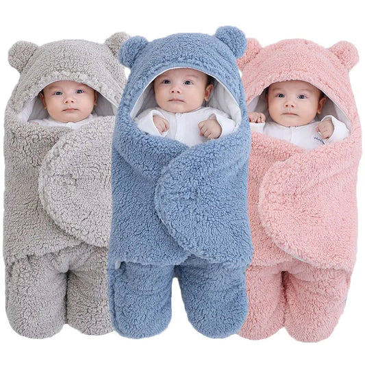 Newborn Baby Sleeping Bags Soft Baby Wrap Blankets Bedding Envelope For Newborn Thicken Fleece Infant Sleepsack 0-6 Months - Cristian Moretti