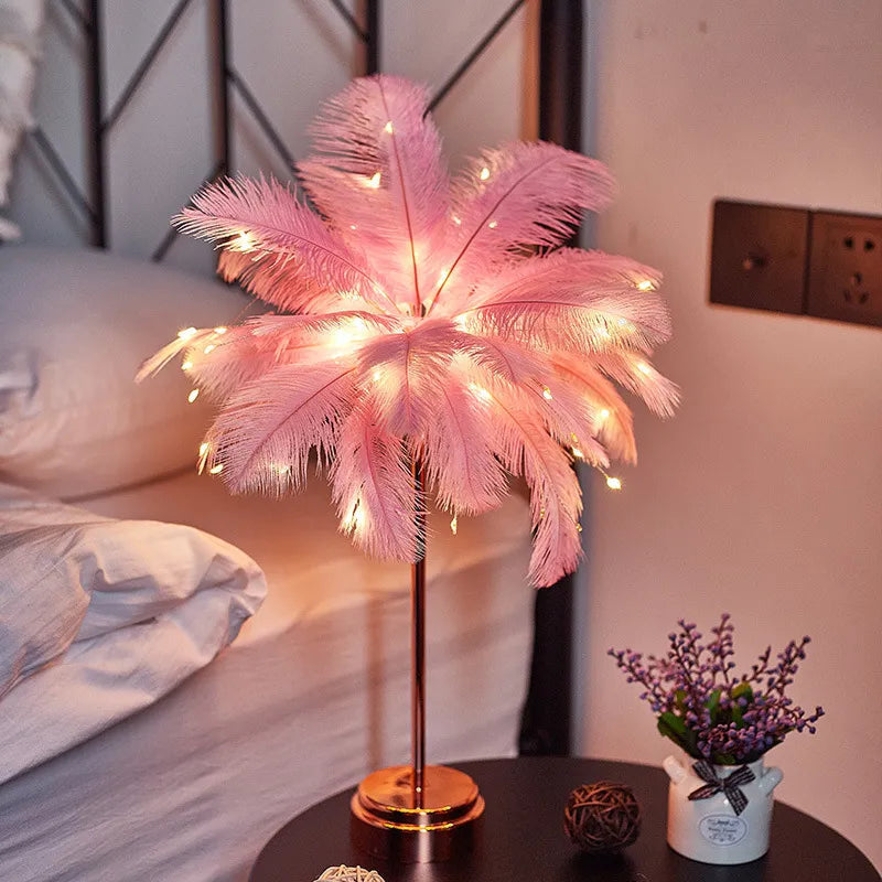 "Glowing Feathers" LED Table Lamp - by Cristian Moretti - Cristian Moretti