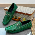 "Breve" Vegan Crocodile Loafers