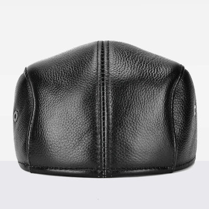 "Fredo" Leather Flat Cap