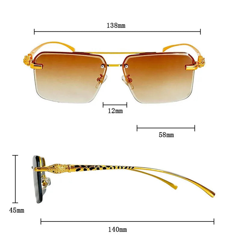 "Leopardo" Square Sunglasses