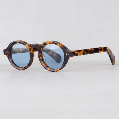 Luxury Fashion Trend Vintage Sunglasses FOYGEL Solid Thick Acetate UV400 Polarized Retro Round Frog's Eye Style Original Quality