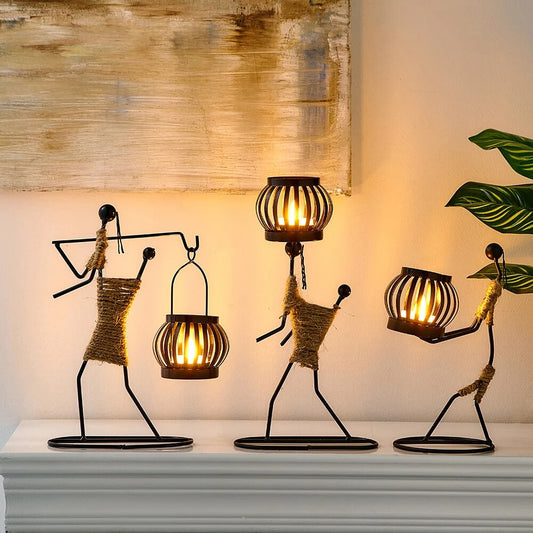 Metal Candle Holder Figurines by Cristian Moretti® - Cristian Moretti